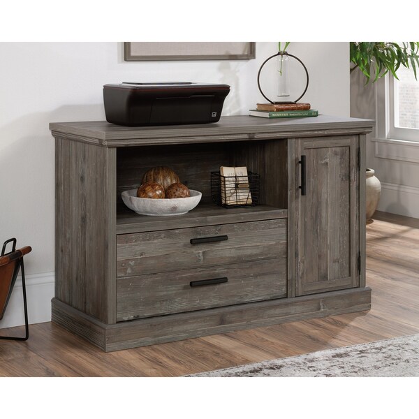 Aspen Post Small Credenza Pp , Spacious top features strong and lightweight 1 in. panel construction